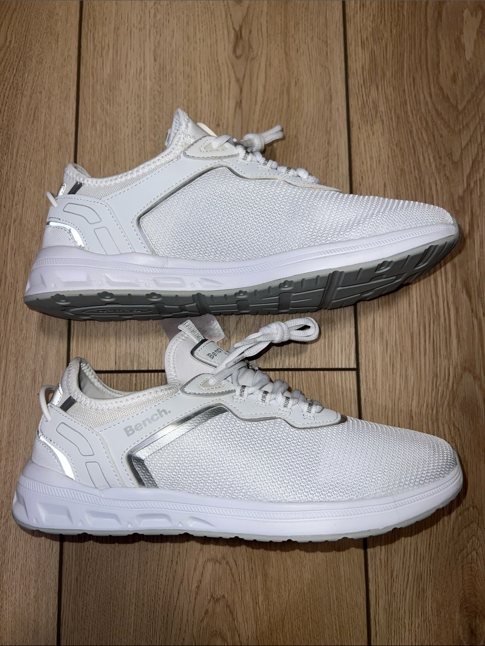 Bench White Women's Lightweight Knit Sneakers - Picture 5 of 15